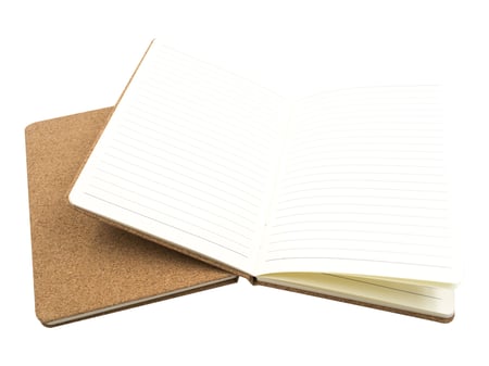 Carnet de notes en liège - Élégant carnet avec couverture en liège - Format  A5 - Beige - Couverture souple - Pour l'école, l'université, les privées