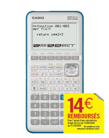 Calculatrice graphique Casio - Lycée - Graph 35+ E II - Gris