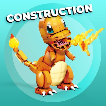 Mega construx - pokémon - salameche geant - jouet de construction - 7 ans  et + MATHHL13 - Conforama