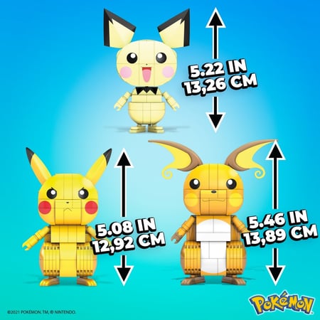 Mega Construx - Pokémon - Coffret Trio Évolution Pikachu - jouet de  construction - 7 ans et +