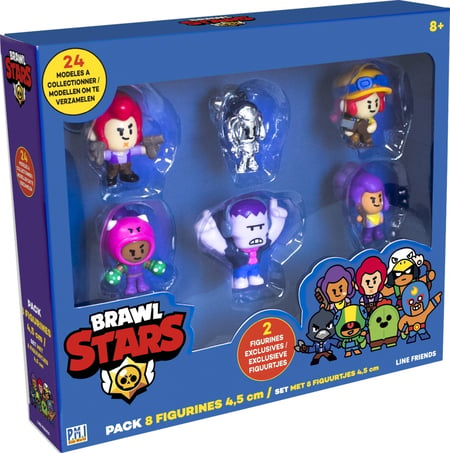 8 figurines Brawl Stars 4,5 cm - Pack C - Produits dérivés jeux