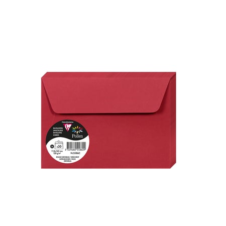 14x20 cm, Carton Luxe, Enveloppe Modèle Bouche Ouverte - couleur bordeaux