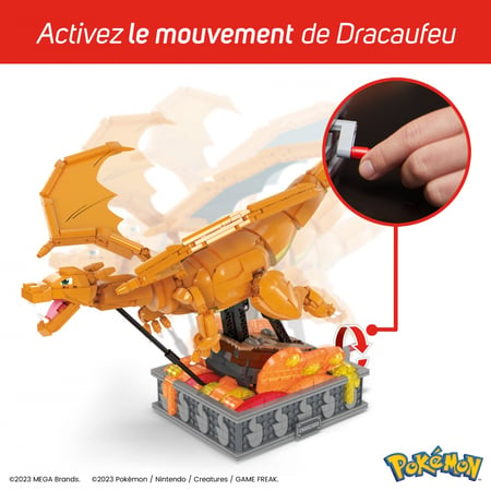 Mega - Pokémon - Dracaufeu en mouvement - Jeux de construction
