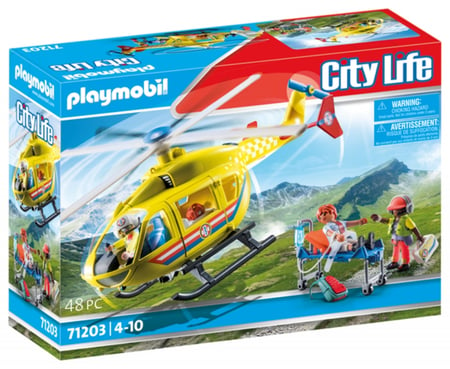 Playmobil® - Hélicoptère de secours - 71203 - Playmobil® City Action - Mini  véhicules et circuits - Jeux d'imagination