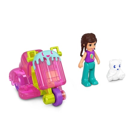 Polly Pocket Mini-Univers Coffret Famille Kangourous À Poche 2 En 1 Avec 2  Mini-Figurines Et Accessoires, Jouets De Voyage, Jouet Enfant, Dès 4 Ans