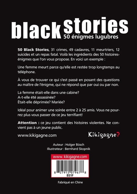 Black Stories – C'est La Vie – Gioco Di Società, Enigmi Sinistri, Da 2 A 20 Giocatori, Età 12+