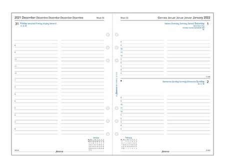 Recharge agenda civil journalier 2023/2024 Filofax - Blanc - A5 - Agendas  Civil - Agendas - Calendriers