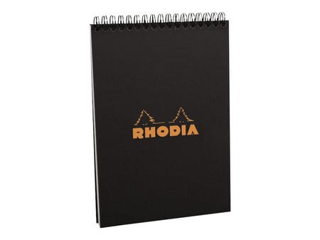 RHODIA Cahier à spirale 'Note Book', A5, quadrillé 5x5, noir - Bloc note -  LDLC