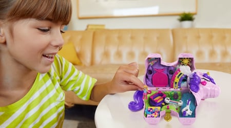 Polly Pocket - Coffret Licorne Surprises - Mini-Poupée - 4 ans et + - Jeux  de récré