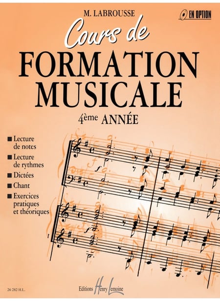 Cours de formation musicale Volume 4 - Méthode Solfège Formation Musicale - 4è année 