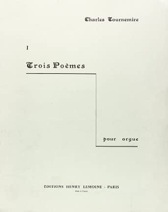 Poèmes (3) n°1 - partition orgue