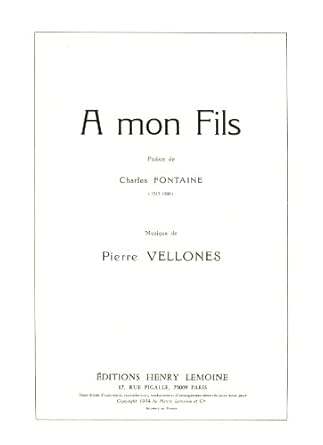 À mon fils - partition voix et orchestre