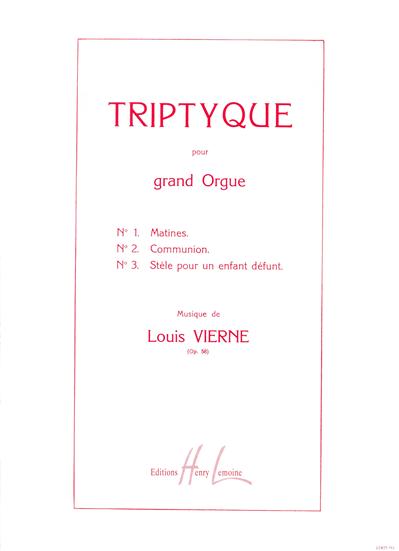 Triptyque Op.58 - partition orgue