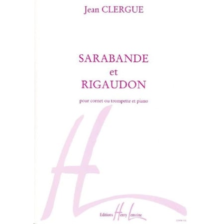 Sarabande et Rigaudon - partition trompette et piano