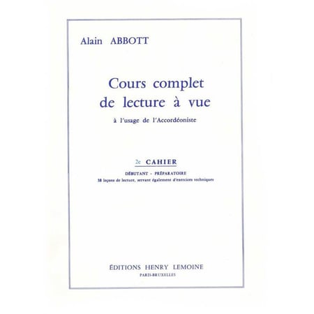 Cours complet de Lecture à vue Vol.2 - partition accordéon