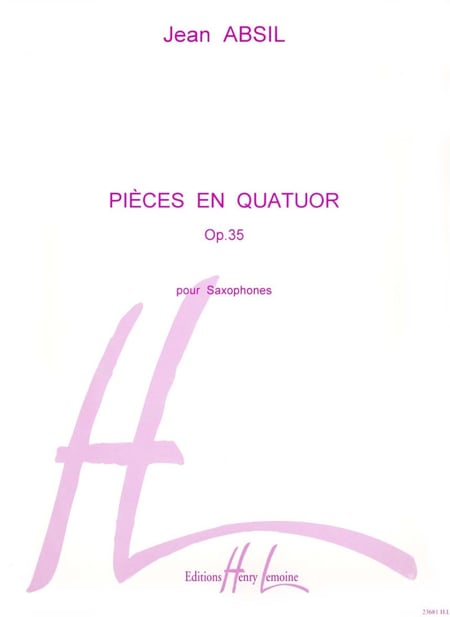 Pièces en quatuor Op.35 - partition 4 saxophones