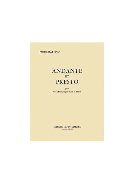 Andante et presto - partition cor
