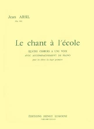 Chant à l'école Op.144 - partition chœur