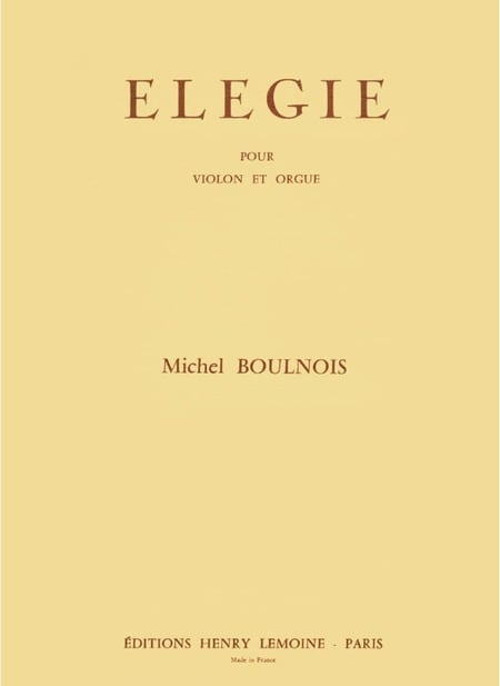 Elégie - partition Piano