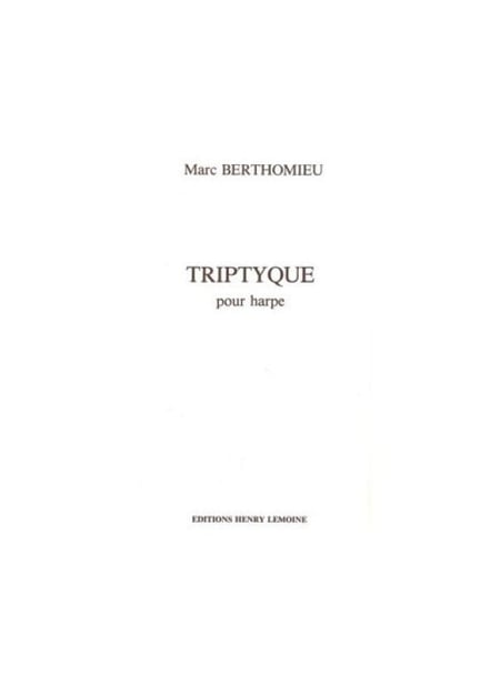 Triptyque - partition harpe