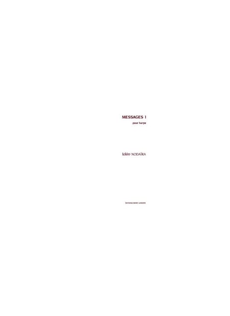  Messages 1 - partition harpe