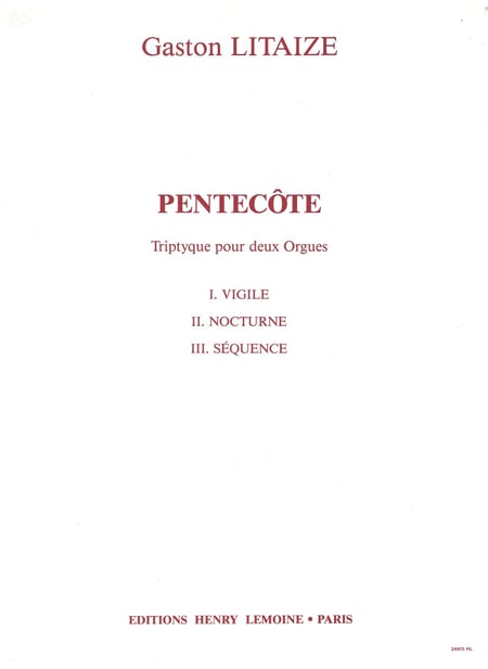 Pentecôte - partition orgue