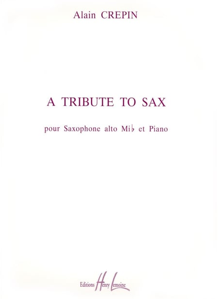 A Tribute to Sax - partition saxophone MIB et piano