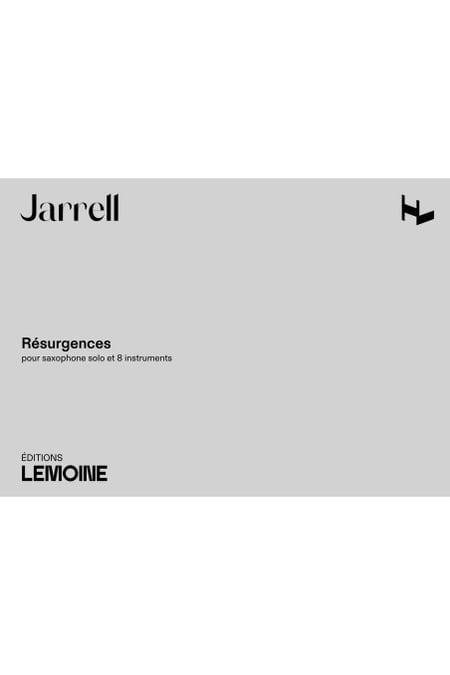 Résurgences - partition saxophone SOLO