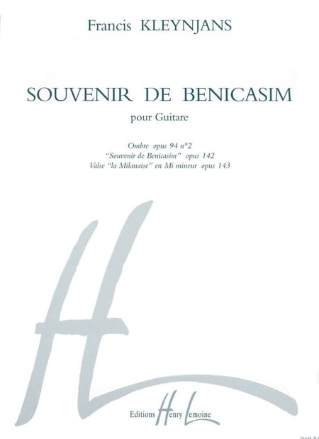 Souvenir de Benicasim Op.142 - partition guitare