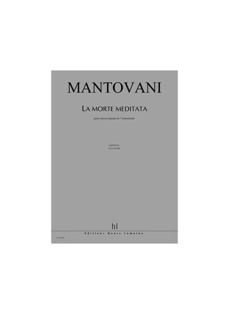 La Morte Meditata - partition mezzo-soprano