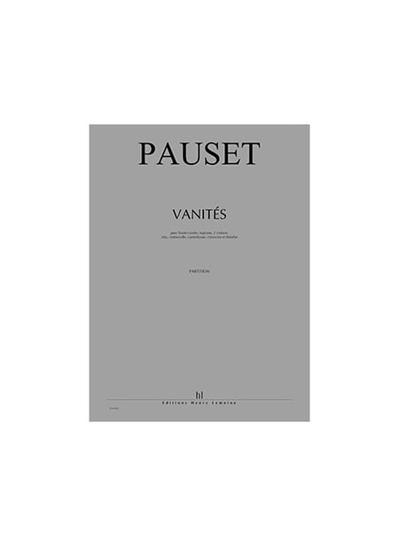 Vanités - partition haute-contre, soprano