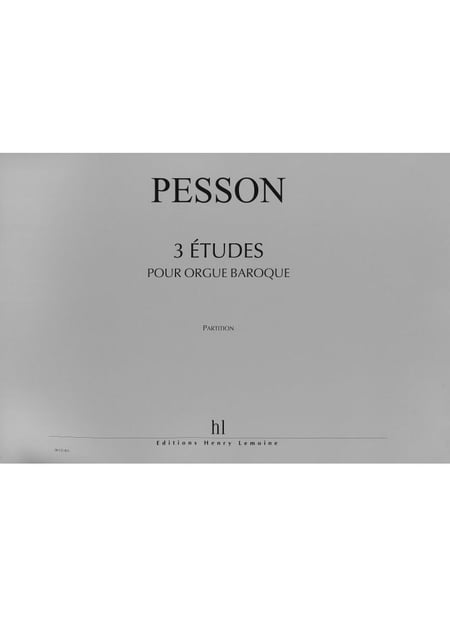 Etudes pour orgue baroque (3) - partition orgue
