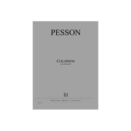 Colophon - partition violoncelle
