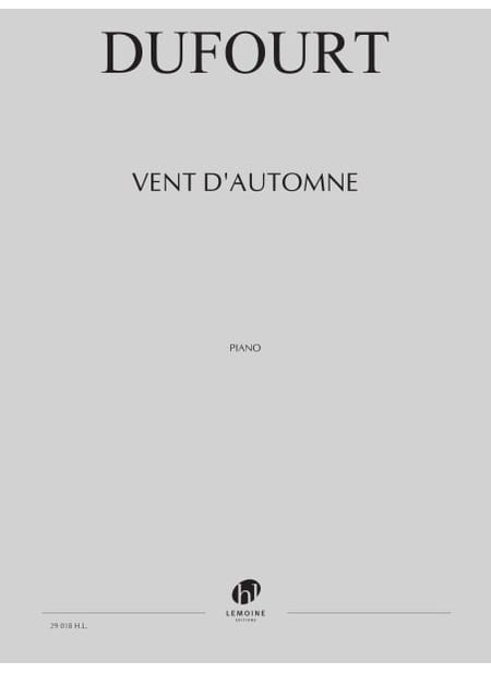 Vent d'automne - partition Piano