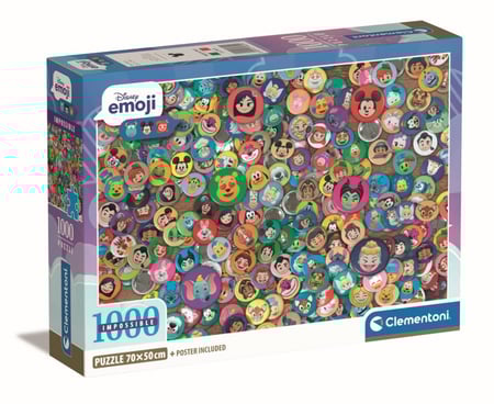 Puzzle Compact 1000 pièces - Impossible Disney Emoji - Clementoni - Puzzle 1000 pièces | Cultura