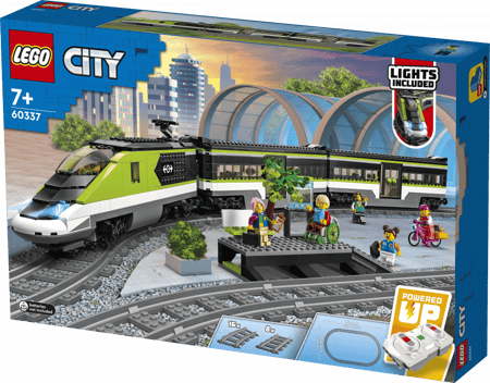 LEGO City 60337 Le Train de Voyageurs Express, Jouet Télécommandé