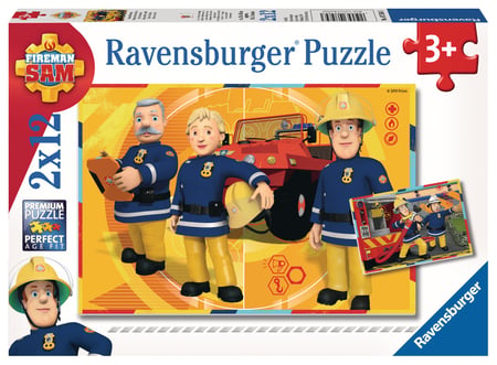 Puzzles Sam le pompier - 2 x 12 pièces