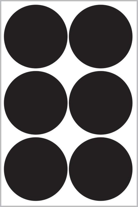 Lot de 30 Etiquettes rondes ardoise noire diamètre 4,8 cm - Avery