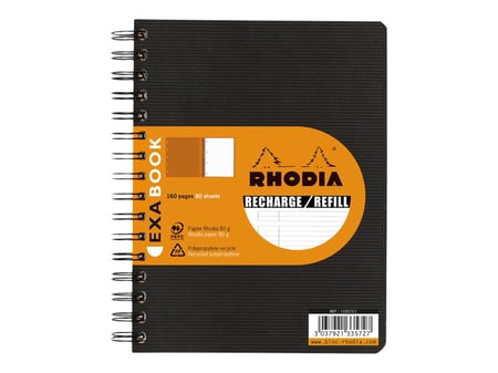 Recharge cahier - Format A5 14.8 x 21 cm - Exabook - Rhodia - 160