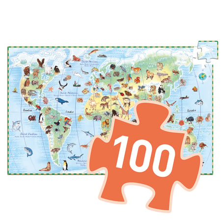 Puzzle avec cadre : Animaux du monde - 30 pièces