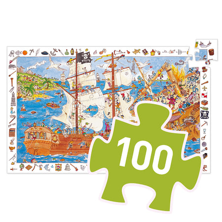 Les Pirates - Puzzle Observation - 100 pièces - Djeco