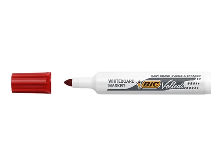 Marqueur effaçable à sec pointe ogive large - BIC - Rouge - Velleda 1711