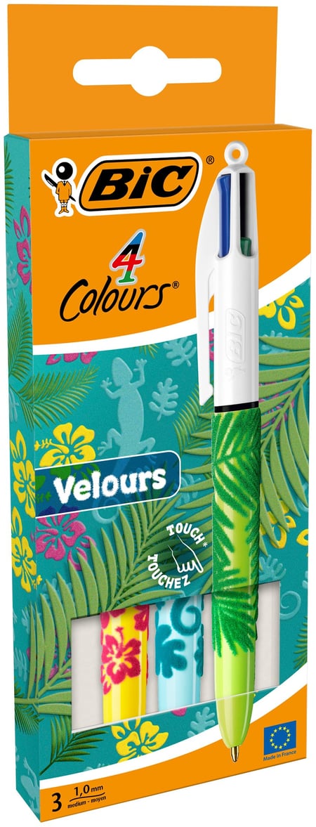 BIC Recharges pour Stylo-Bille 4 couleurs. Pointe Moyenne (1,0 mm