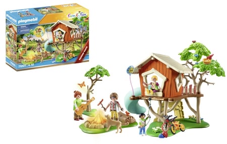 PLAYMOBIL Family Fun Cabane dans les arbres et toboggan - 71001