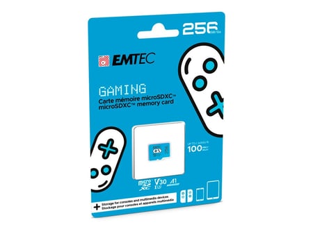 EMTEC Gaming - Carte mémoire flash - 256 Go - microSDXC - bleu - Cartes  mémoires - Disques dur et périphériques de stockage - Matériel Informatique  High Tech