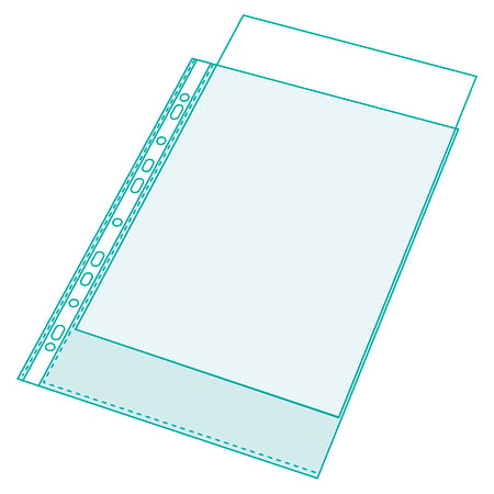 10 Pochettes Perforées Transparentes - 17X22Cm - Exacompta pas cher