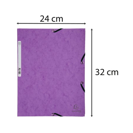 Chemise à capacité variable en carton - 3 rabats et élastique