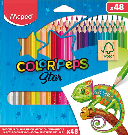 Pochette de 48 crayons de couleur - Color'Peps - Maped - Dessiner -  Colorier - Peindre