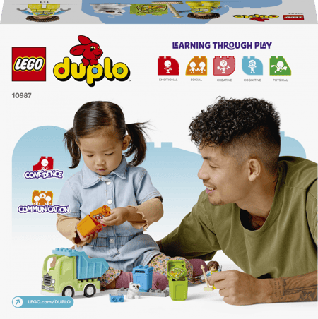 LEGO 10987 Duplo Ma Ville Le Camion de Recyclage, Jouets Éducatifs et de  Tri de Couleurs pour Enfants et Bébés Dès 2 Ans, Développe la Motricité  Fine : : Jeux et Jouets