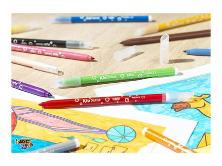 Pochette de 14 Stylos Feutres BIC Kids + 4 Gratuits Multi-couleurs - Stylo  Feutre - Ecriture et Correction Écolier - Articles scolaires - Tous ALL  WHAT OFFICE NEEDS